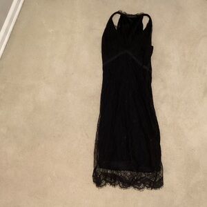 Elie Tahari Black Lace Midi Dress